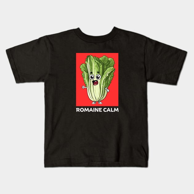 Romaine Calm | Lettuce Pun Kids T-Shirt by Allthingspunny